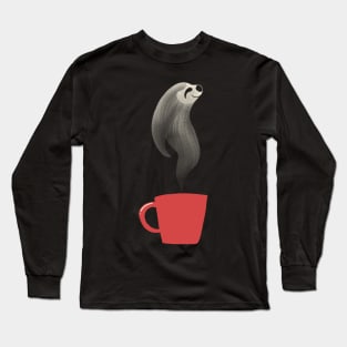 sloth coffee Long Sleeve T-Shirt